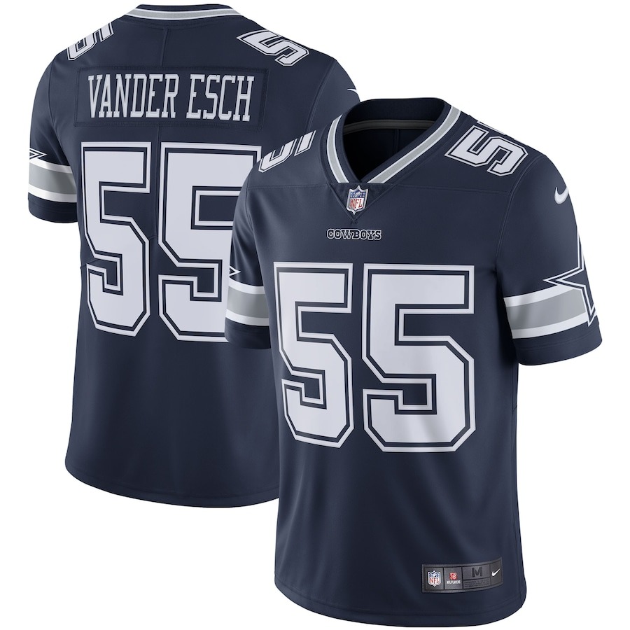 Men's Dallas Cowboys Leighton Vander Esch Nike Navy Vapor Limited Player Jersey - Jersey