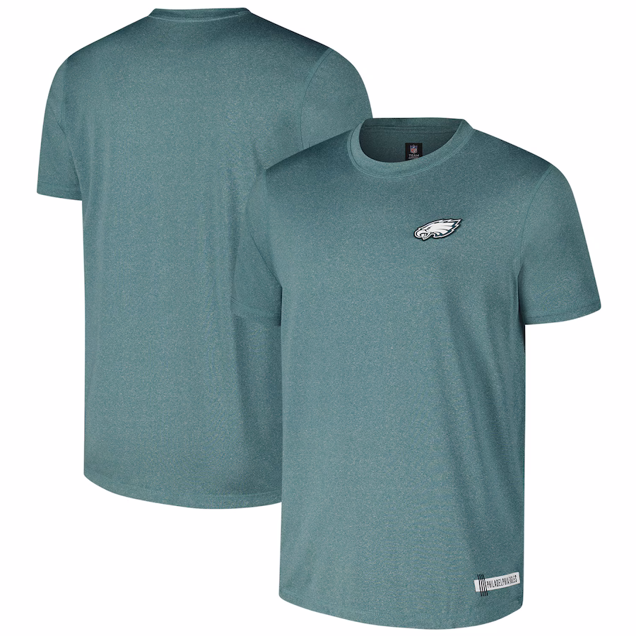 Men's Philadelphia Eagles New Era Heather Midnight Green 2024 NFL Training Camp T-Shirt - Jersey
