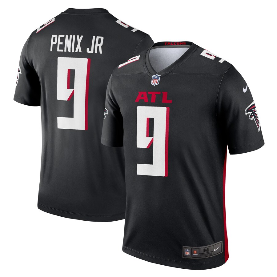 Men's Atlanta Falcons Michael Penix Jr. Nike Black Team Legend Jersey - Jersey