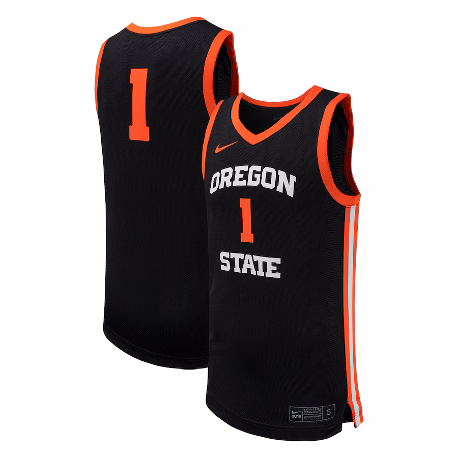 Unisex Nike #1 Black Oregon State Beavers Team Replica Basketball Jersey - Jersey