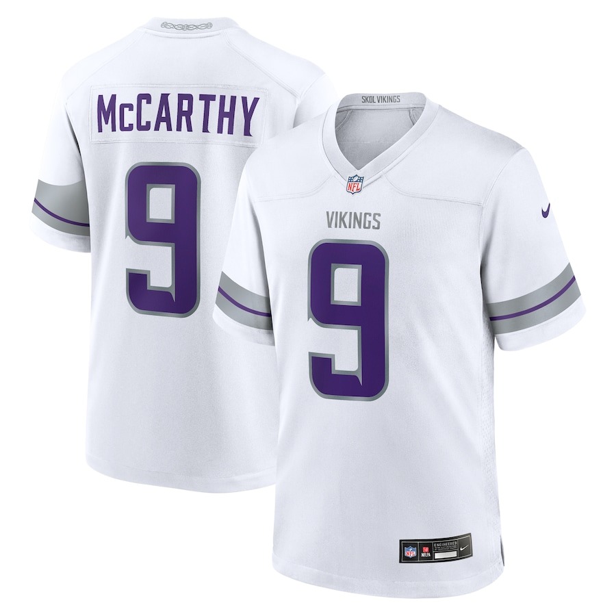 Men's Minnesota Vikings J.J. McCarthy Nike White Alternate Game Player Jersey - Jersey