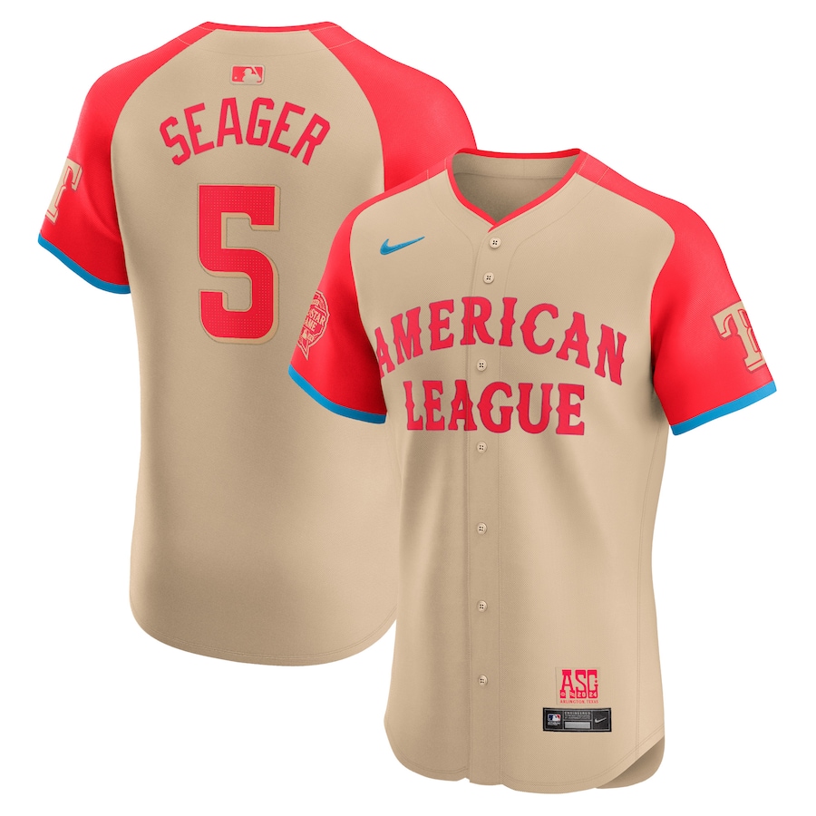 Men's American League Corey Seager Nike Cream 2024 MLB All-Star Game Elite Player Jersey - Jersey