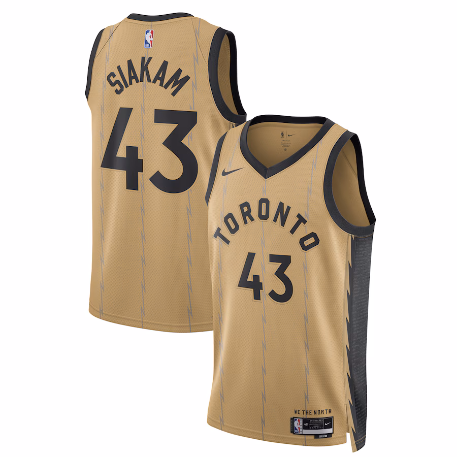Unisex Toronto Raptors Pascal Siakam Nike Gold 2023/24 Swingman Jersey - City Edition - Jersey