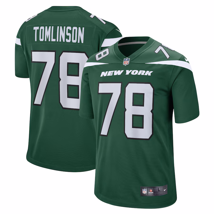 Men's New York Jets Laken Tomlinson Nike Gotham Green Game Jersey - Jersey