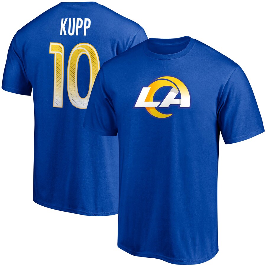 Men's Los Angeles Rams Cooper Kupp Fanatics Royal Player Icon Name & Number T-Shirt - Jersey