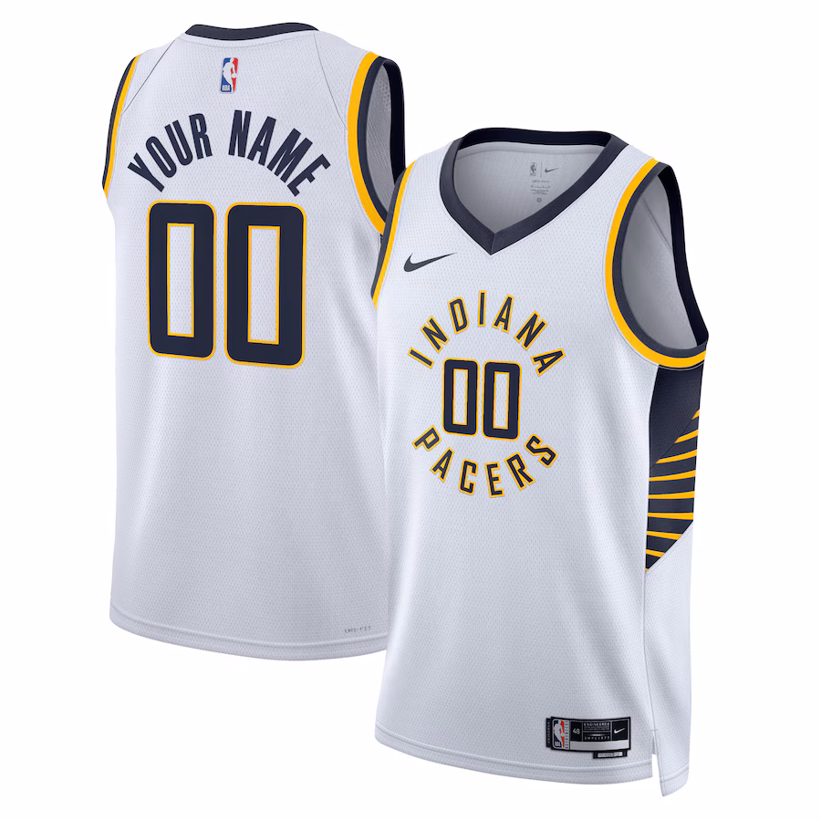 Unisex Indiana Pacers Nike White Swingman Custom Jersey - Association Edition - Jersey