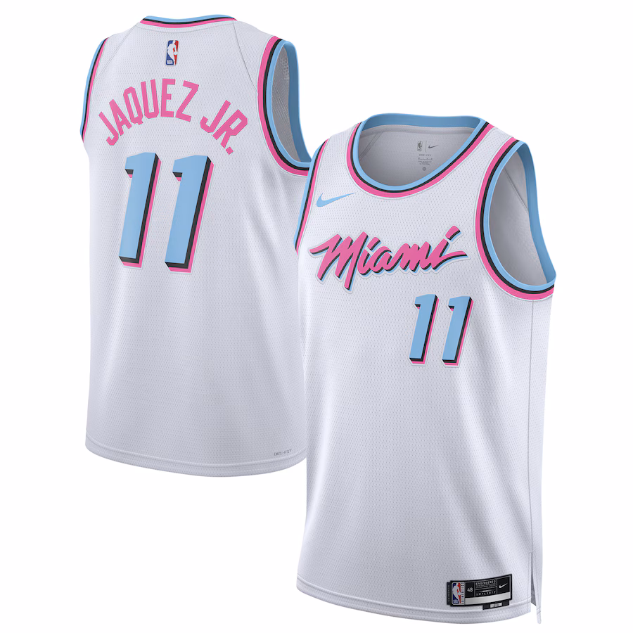 Unisex Miami Heat Jaime Jaquez Jr. Nike White 2024/25 Swingman Player Jersey - City Edition - Jersey
