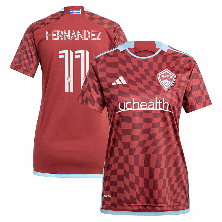 Women's Colorado Rapids Omir Fernandez adidas Burgundy 2024 One Flag Kit Replica Player Jersey - Jersey