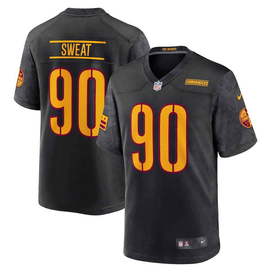 Men's Washington Commanders Montez Sweat Nike Black Alternate Game Player Jersey - Jersey