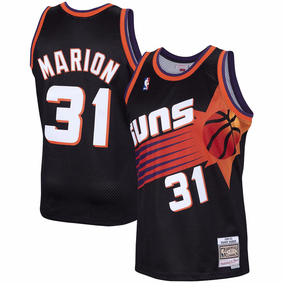 Men's Phoenix Suns Shawn Marion Mitchell & Ness Black 1999/00 Hardwood Classics Swingman Jersey - Jersey