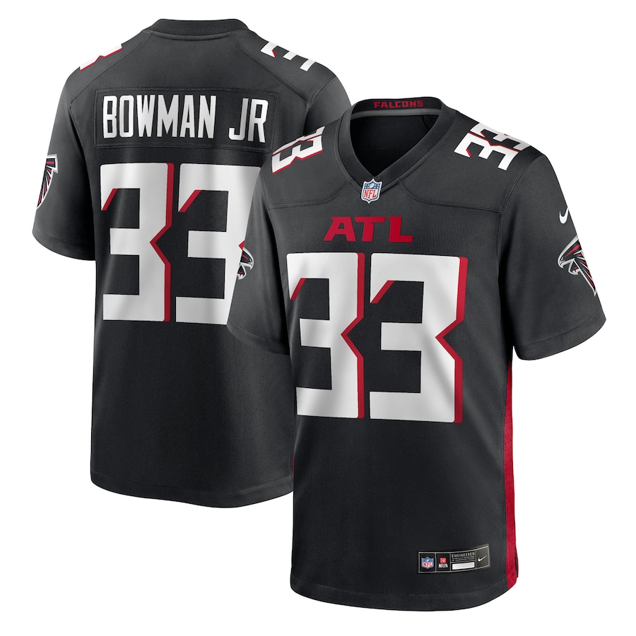 Men's Atlanta Falcons Billy Bowman Jr. Nike Black Team Game Jersey - Jersey