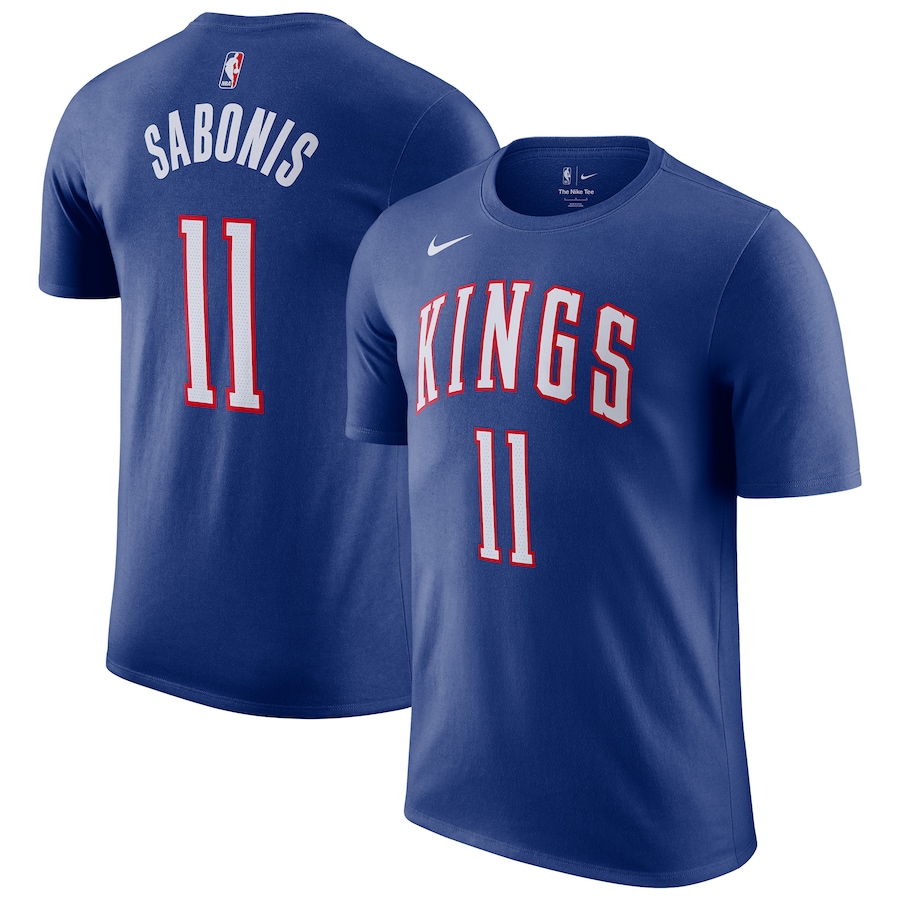 Men's Sacramento Kings Domantas Sabonis Nike Blue 2024/25 City Edition Name & Number T-Shirt - Jersey