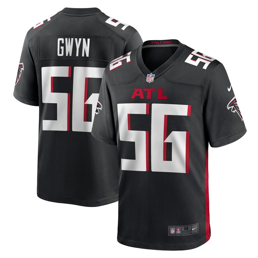 Men's Atlanta Falcons Jovaughn Gwyn Nike  Black Team Game Jersey - Jersey