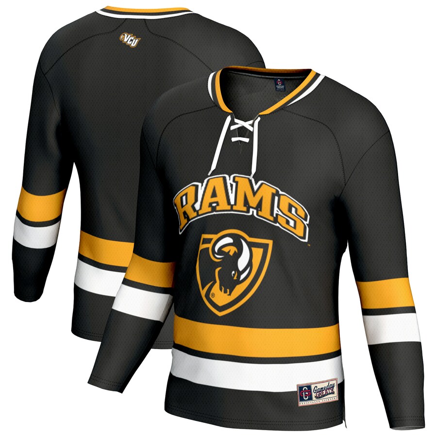 Men's GameDay Greats Black VCU Rams Spirit Hockey Jersey - Jersey