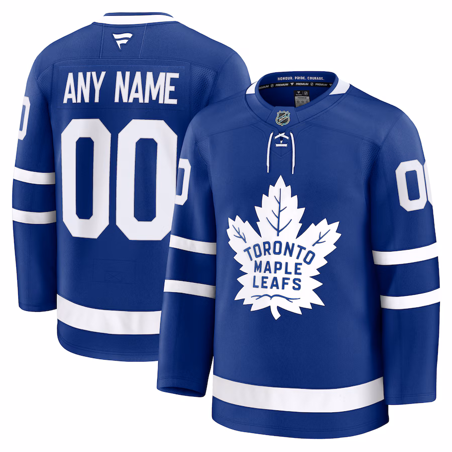 Men's Toronto Maple Leafs Fanatics Blue Home Premium Custom Jersey - Jersey