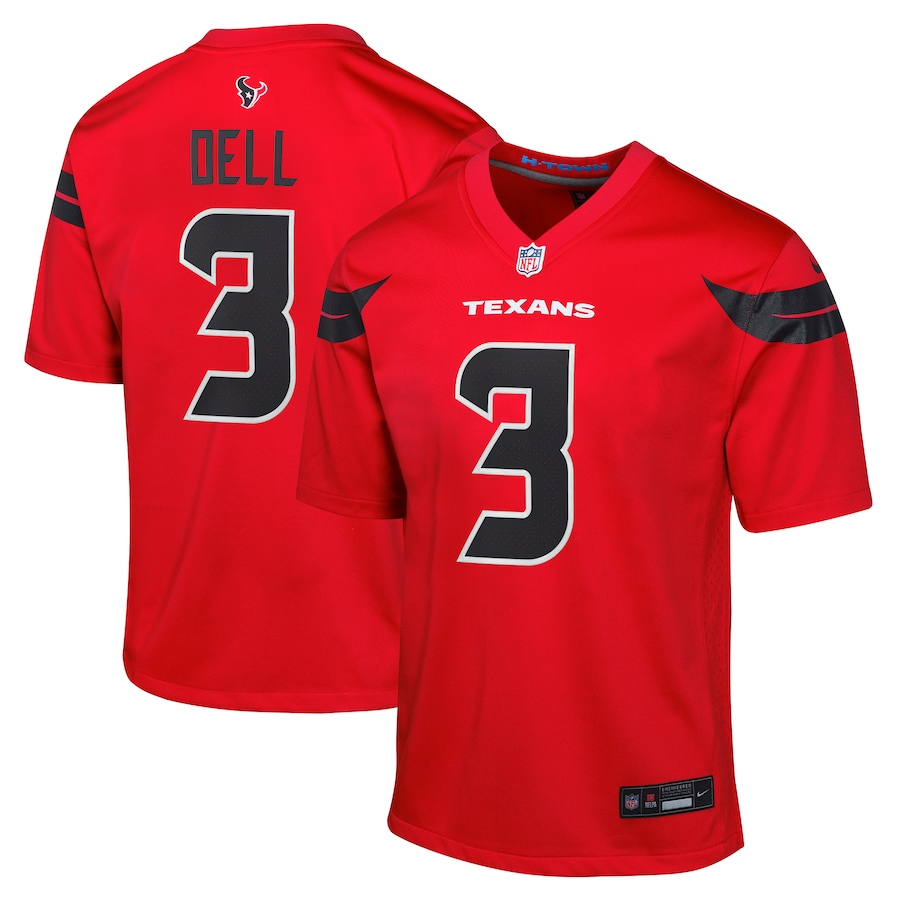 Youth Houston Texans Tank Dell Nike Red Alternate Game Jersey - Jersey