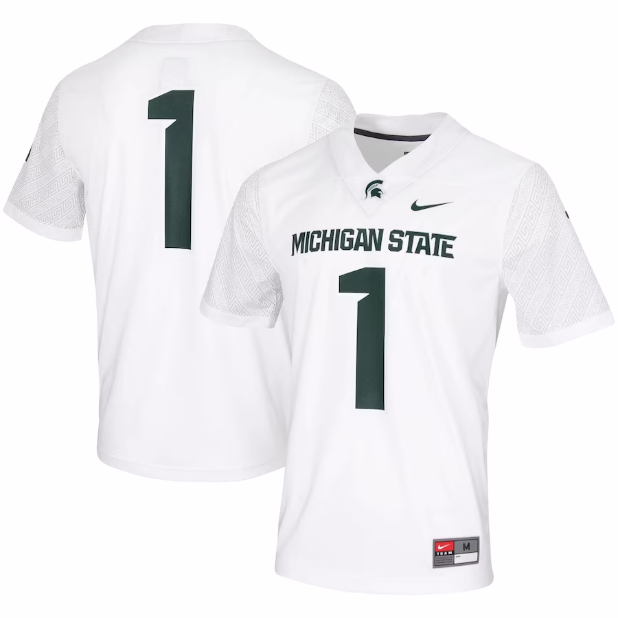 #1 Michigan State Spartans Nike Untouchable Game Jersey - White - Jersey