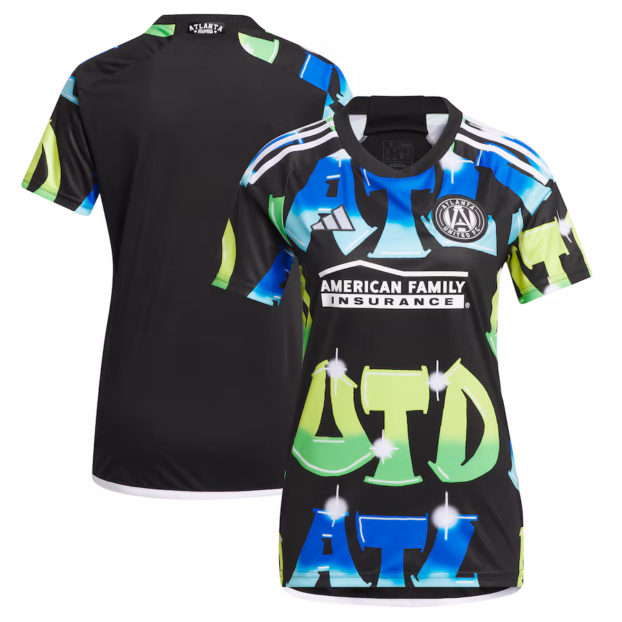 Women's Atlanta United FC  adidas Black 2023 The 404 Replica Jersey - Jersey