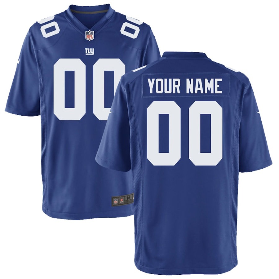 Youth New York Giants Nike Royal Custom Game Jersey - Jersey