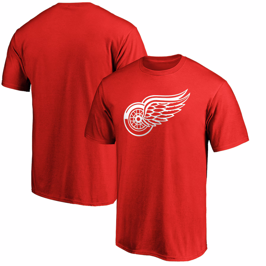 Men's Detroit Red Wings Red Primary Logo Team T-Shirt - Jersey