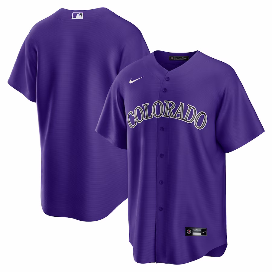 Men's Colorado Rockies Nike Purple Alternate Replica Team Jersey - Jersey