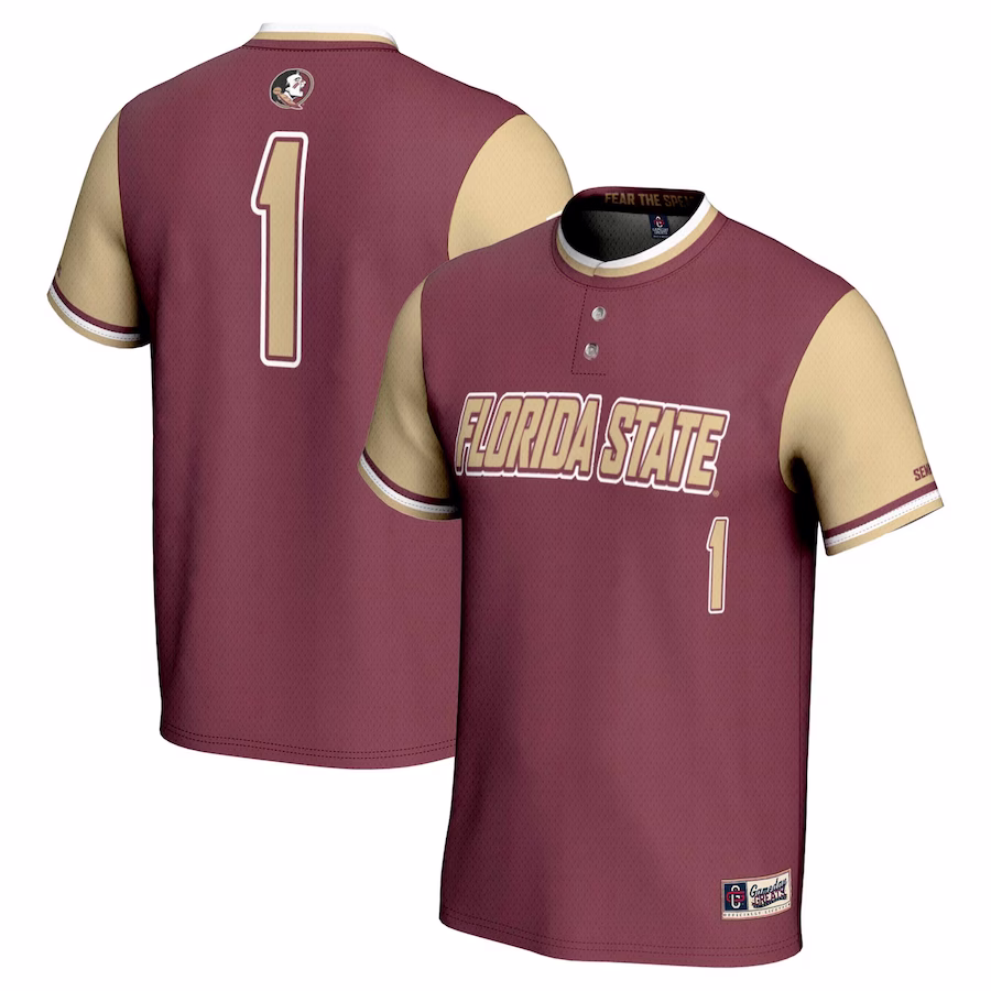 #1 Florida State Seminoles GameDay Greats Youth Lightweight Softball Jersey - Garnet - Jersey