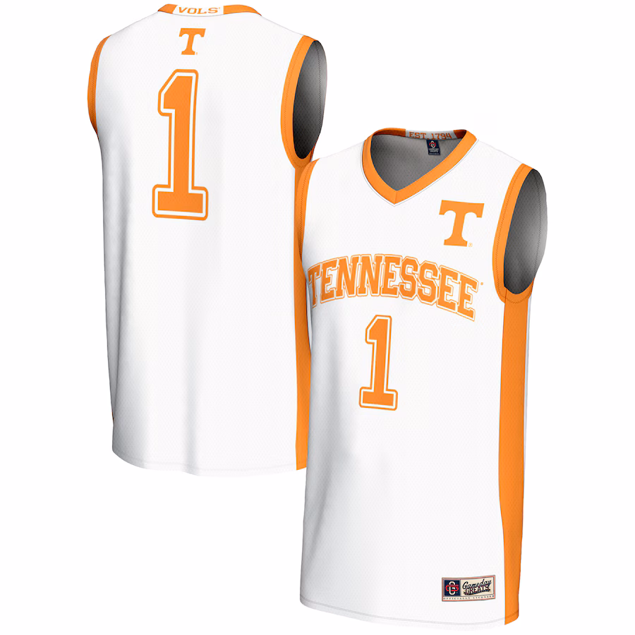 Unisex GameDay Greats #1 White Tennessee Volunteers Lightweight Basketball Jersey - Jersey