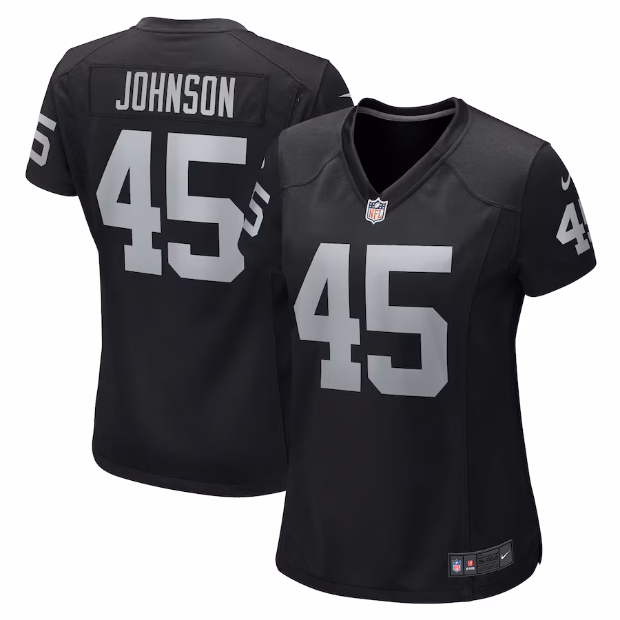 Women's Las Vegas Raiders Jaquan Johnson Nike Black Game Player Jersey - Jersey