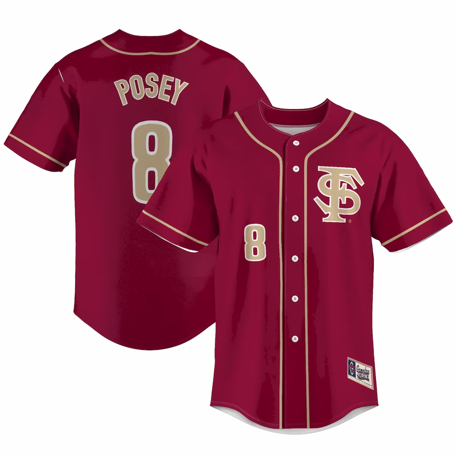 Buster Posey Florida State Seminoles GameDay Greats Youth Lightweight Baseball Jersey - Garnet - Jersey