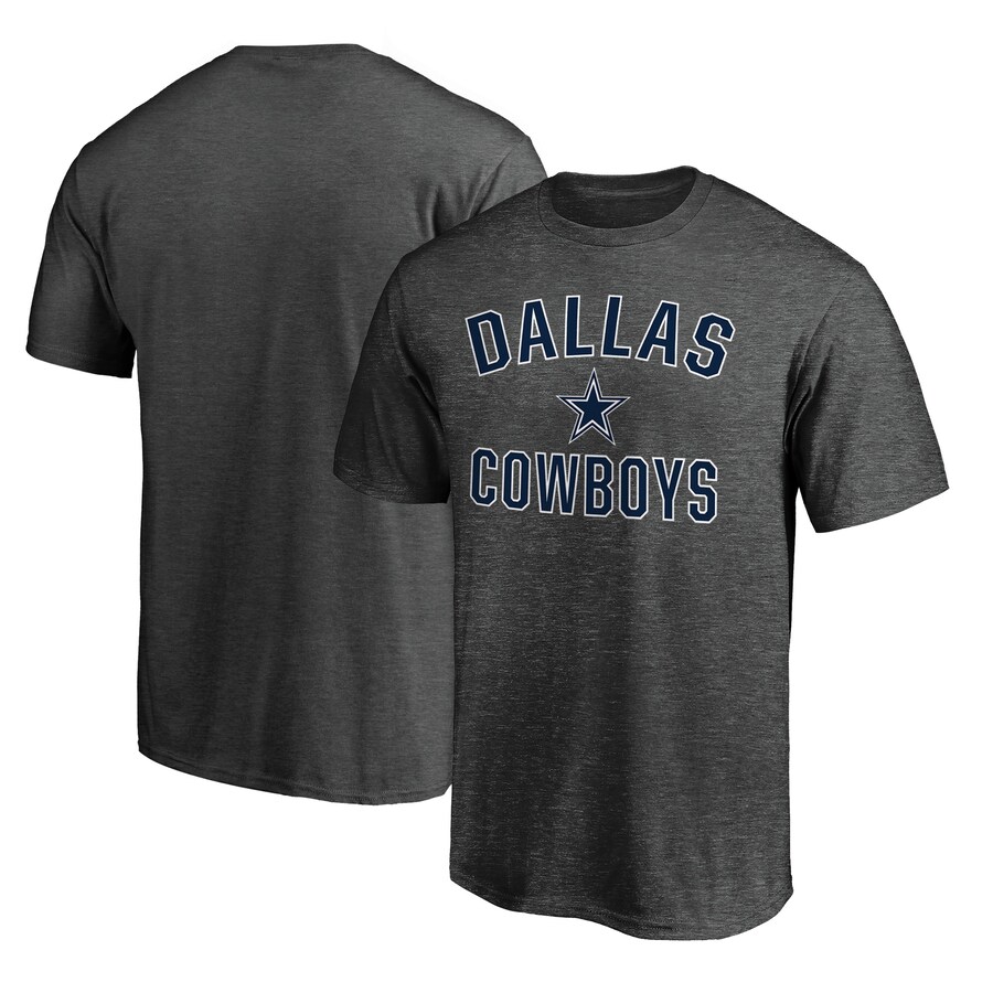 Men's Dallas Cowboys Fanatics Heather Charcoal Victory Arch T-Shirt - Jersey