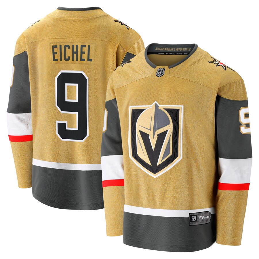 Men's Vegas Golden Knights Jack Eichel Fanatics Gold Alternate Premier Breakaway Player Jersey - Jersey