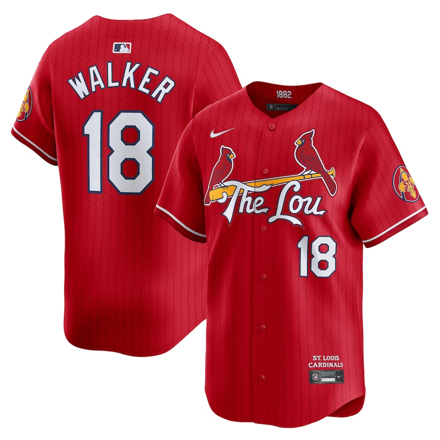 Men's St. Louis Cardinals Jordan Walker Nike Red City Connect Limited Player Jersey - Jersey
