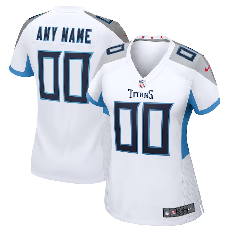 Women's Nike White Tennessee Titans Custom Game Jersey - Jersey