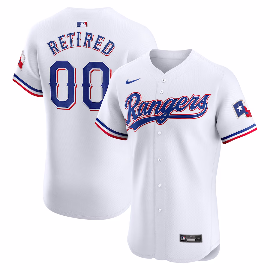 Men's Texas Rangers Nike White Home Elite Pick-A-Player Retired Roster Jersey - Jersey