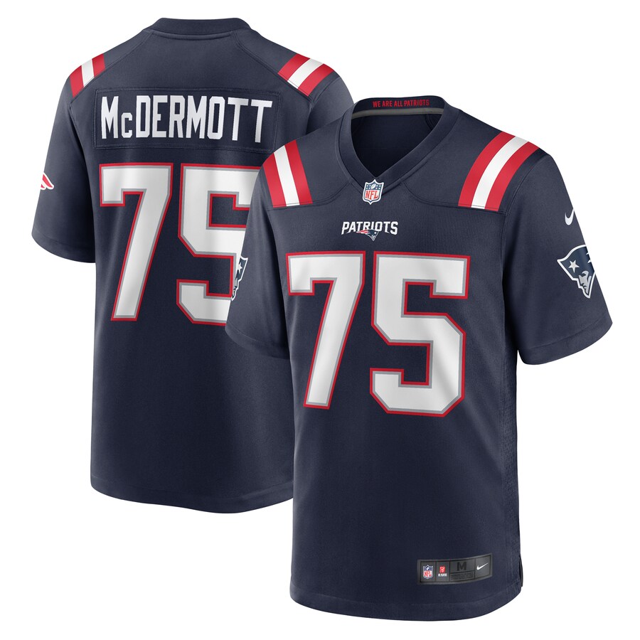 Men's New England Patriots Conor McDermott Nike Navy Home Game Player Jersey - Jersey
