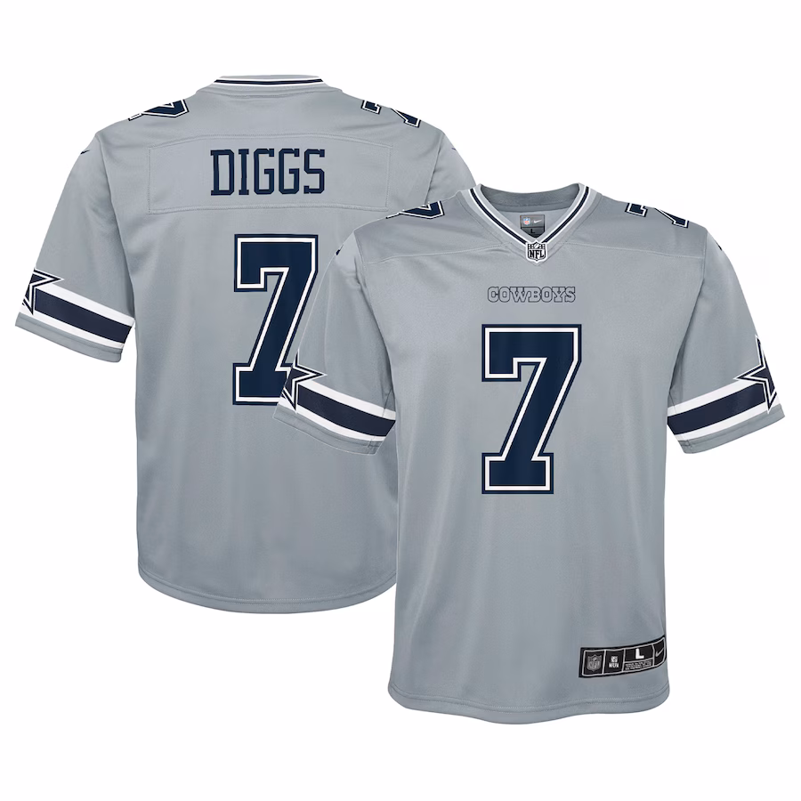 Youth Dallas Cowboys Trevon Diggs Nike Silver Inverted Game Jersey - Jersey