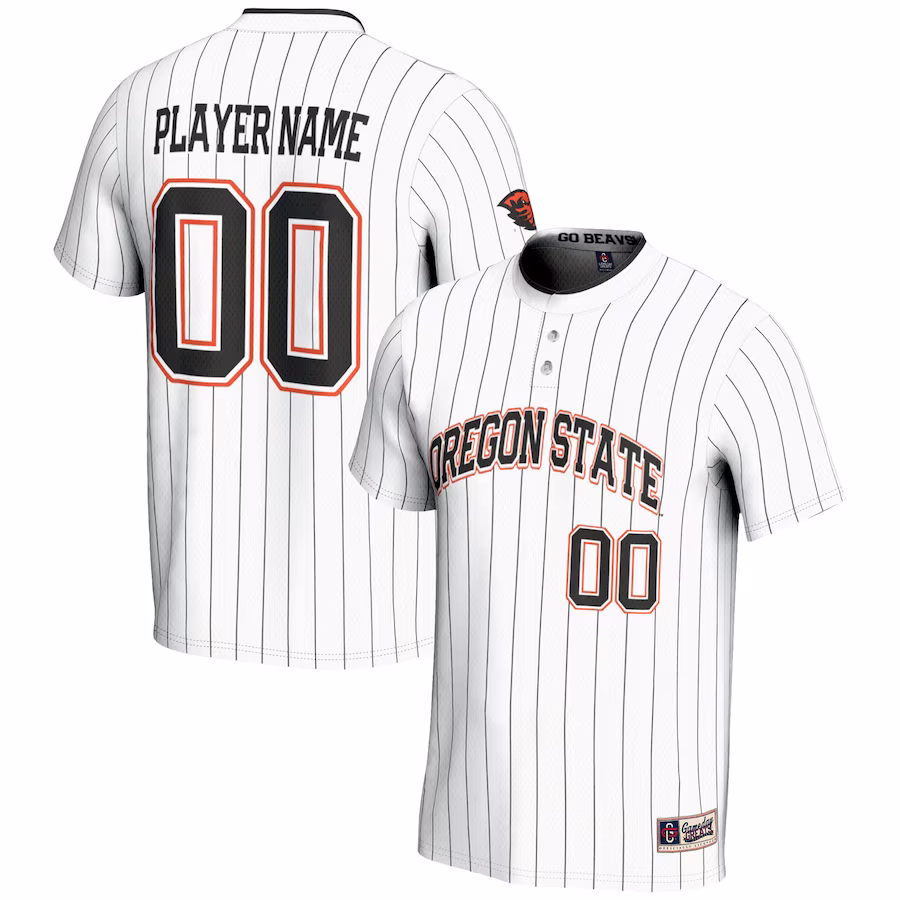Oregon State Beavers GameDay Greats Unisex  NIL Pick-A-Player Lightweight Softball Jersey - White - Jersey