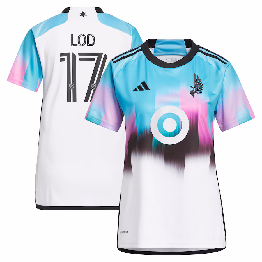 Women's Minnesota United FC Robin Lod adidas White 2023 The Northern Lights Kit Replica Jersey - Jersey