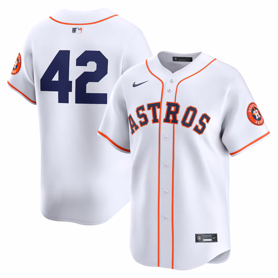Men's Houston Astros  Nike White 2024 Jackie Robinson Day Home Limited Jersey - Jersey