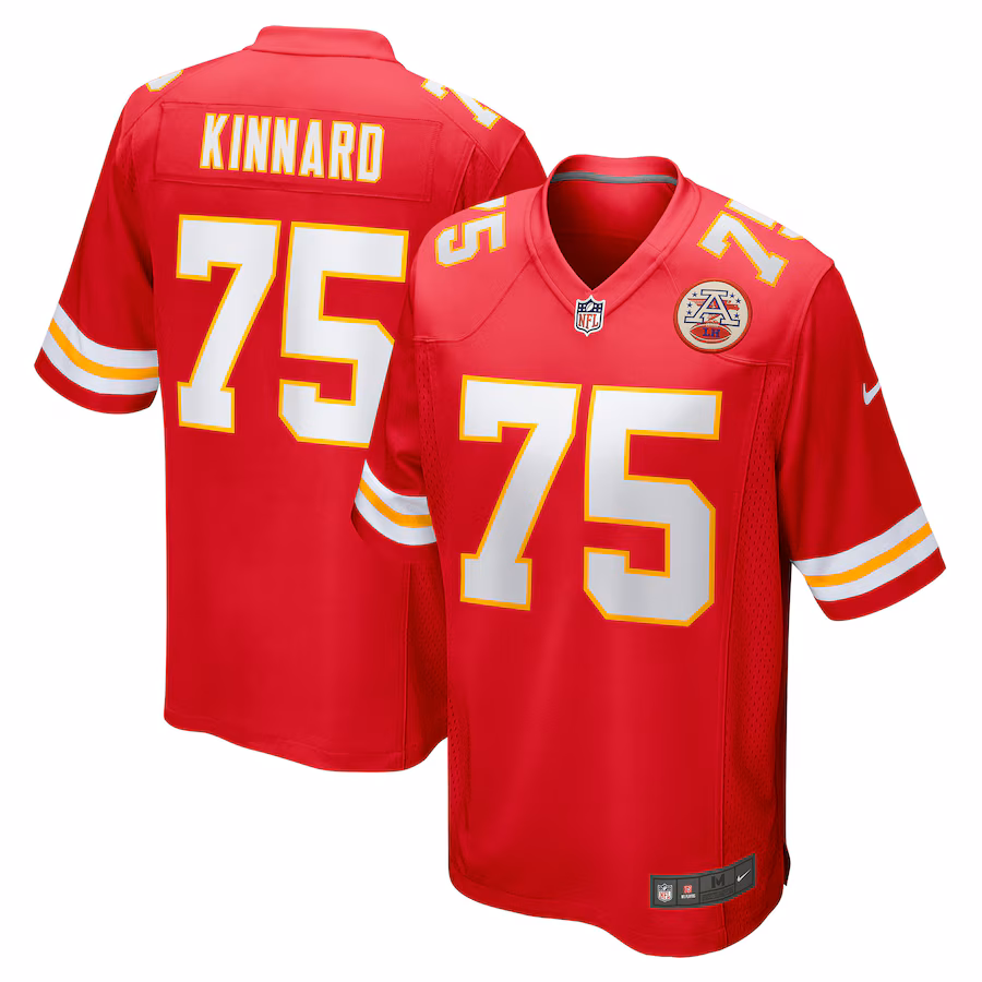 Men's Kansas City Chiefs Darian Kinnard Nike Red Game Player Jersey - Jersey