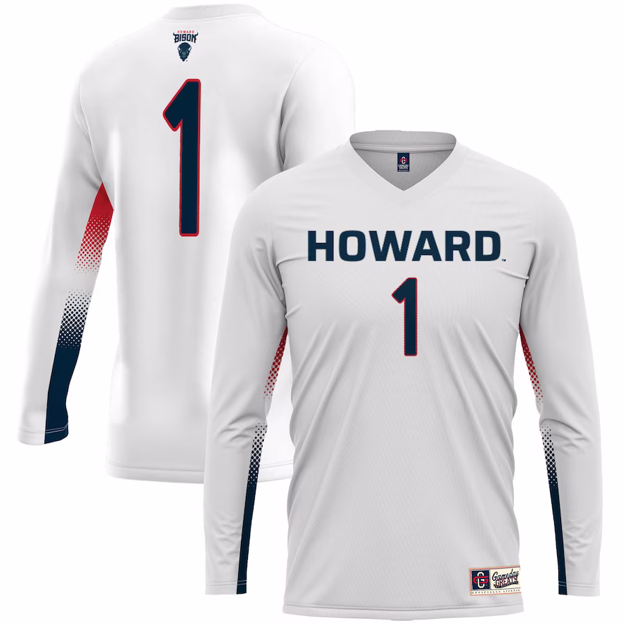 #1 Howard Bison GameDay Greats Unisex Lightweight Volleyball Jersey - White - Jersey