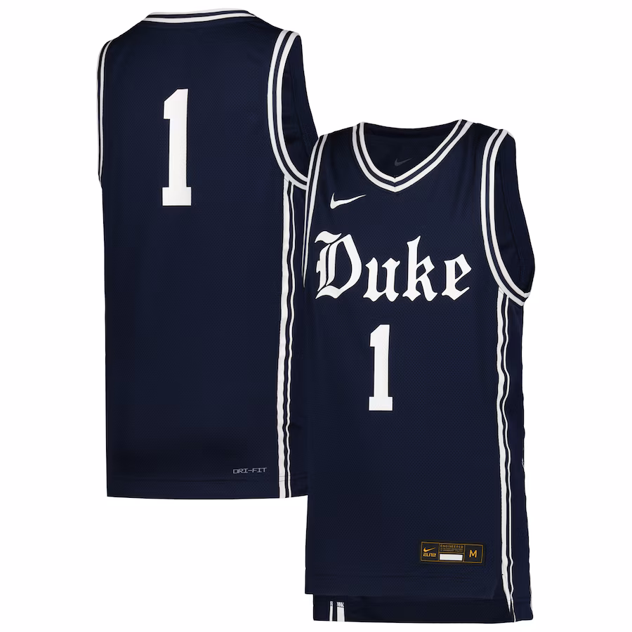 Youth Nike #1 Navy Duke Blue Devils Icon Replica Basketball Jersey - Jersey