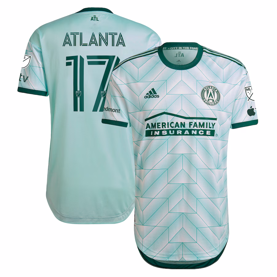 Men's Atlanta United FC  adidas Mint 2023 The Forest Kit Authentic Player Jersey - Jersey