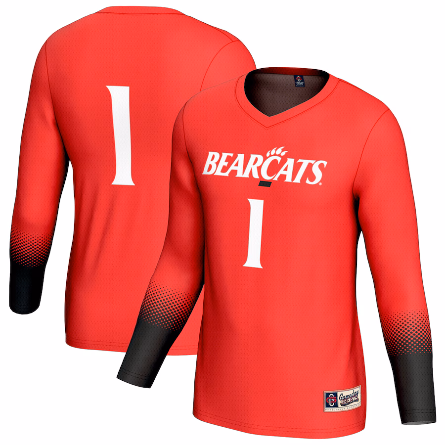Unisex GameDay Greats #1 Red Cincinnati Bearcats Lightweight Collegiate Volleyball Fashion Jersey - Jersey