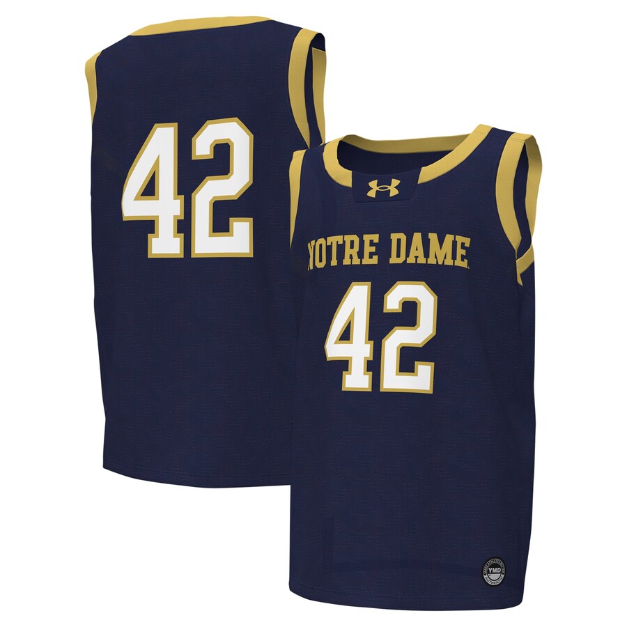 Youth Under Armour #42 Navy Notre Dame Fighting Irish Replica Basketball Jersey - Jersey