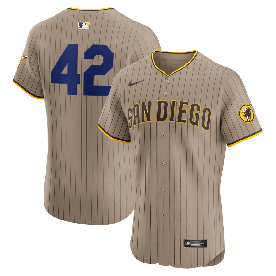 Men's San Diego Padres Nike Brown Alternate 2024 Jackie Robinson Day Elite Jersey - Jersey