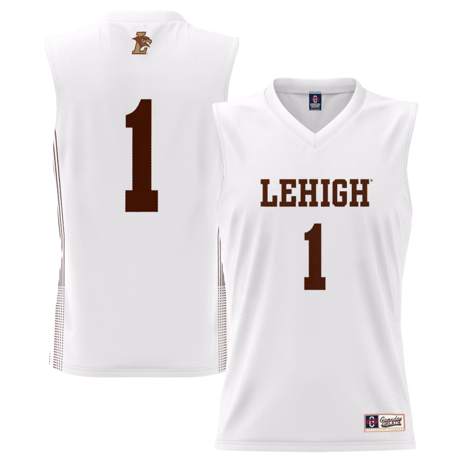 #1 Lehigh Mountain Hawks GameDay Greats Lightweight Basketball Jersey - White - Jersey