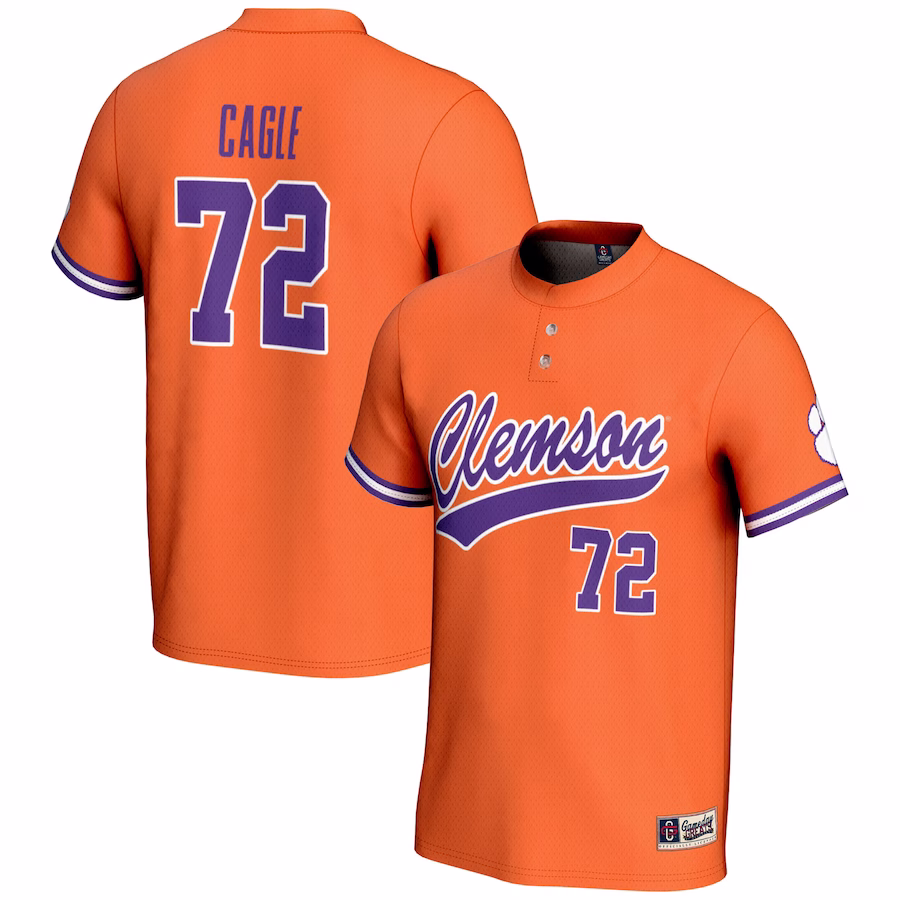 Valerie Cagle Clemson Tigers GameDay Greats Unisex NIL Lightweight Softball Fashion Jersey - Orange - Jersey