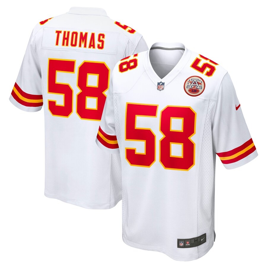 Men's Kansas City Chiefs Derrick Thomas Nike White Retired Player Game Jersey - Jersey