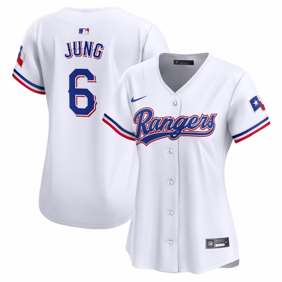 Women's Texas Rangers Josh Jung Nike White Home Limited Player Jersey - Jersey
